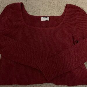 Women's Scoop Neck Pullover Sweater XL Burgundy Soft Knit - Old Navy